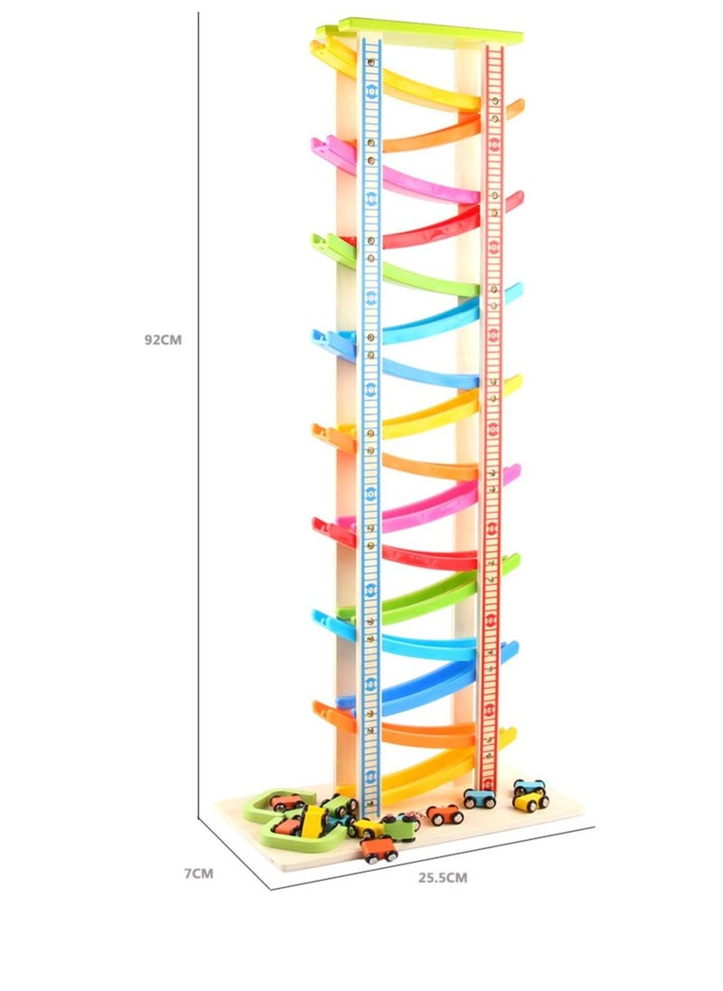 Factory Price Wooden Ladder Gliding Car Track Set