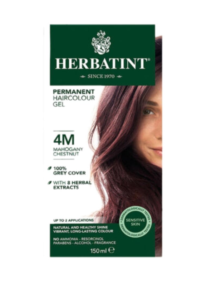 Permanent Hair Color Gel 4M Mahogany Chestnut 150ml