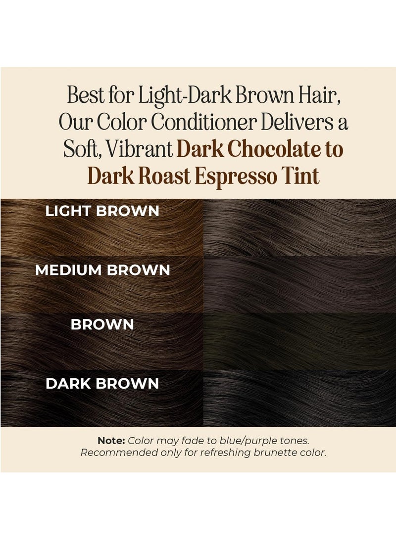 INH Semi Permanent Hair Color | Color Depositing Conditioner | Dark Brown Hair Dye | No Bleach & No Peroxide Temporary Brown Obsidian Tint | Vegan, Ammonia Free, & Sulfate Free | Ready to Use, 6oz