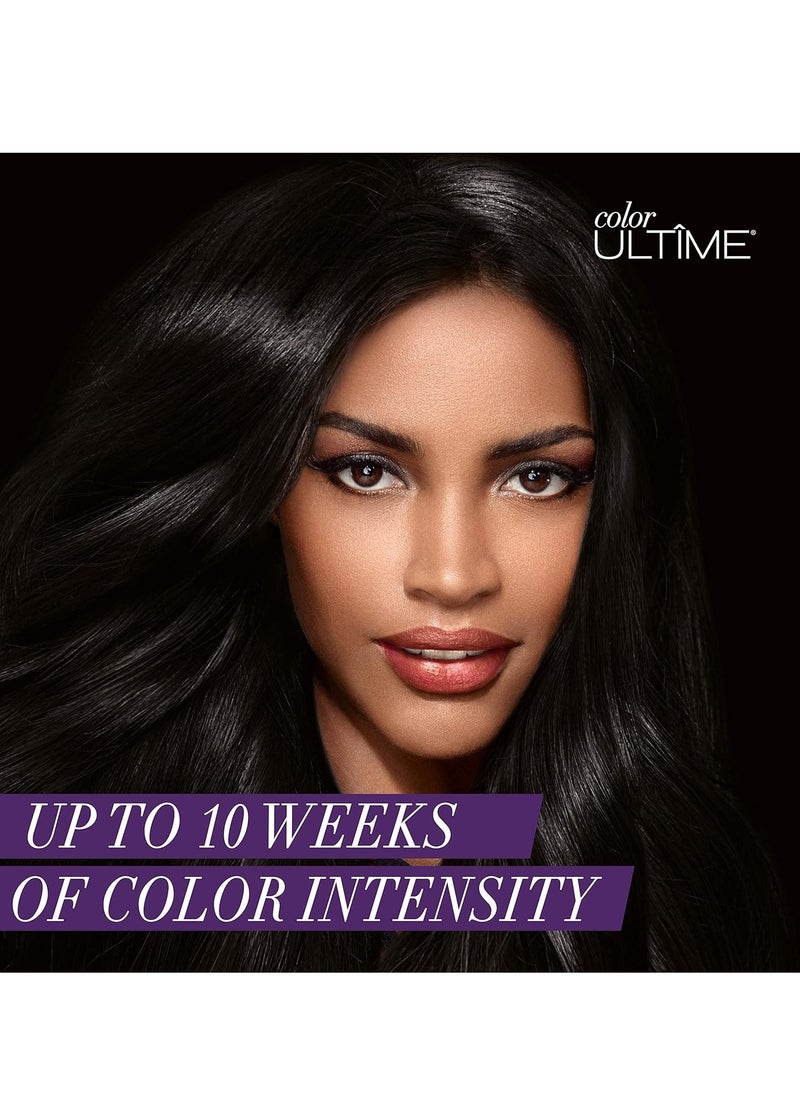 Schwarzkopf Color Ultime Hair Color, 1.4 Sapphire Black, 1 Application - Permanent Black Hair Dye for Vivid Color Intensity and Fade-Resistant Shine up to 10 Weeks