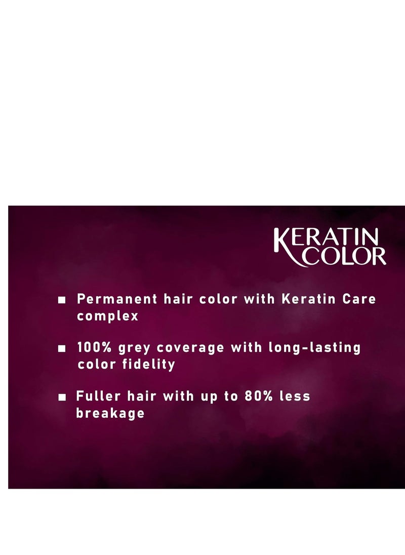 Schwarzkopf Keratin Color Permanent Hair Color, 1.8 Ruby Noir, 1 Application - Professionally Inspired Permanent Hair Dye, for up to 80% Less Breakage vs Untreated Hair and up to 100% Gray Coverage