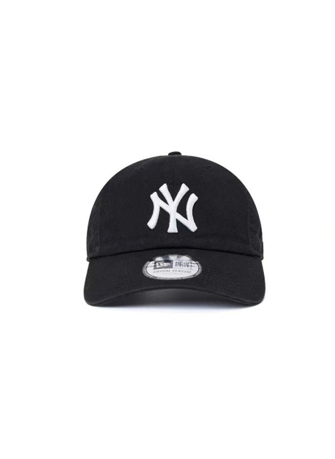 New Era MLB New York Yankees Fashion Sunshade Hat, Mesh Hat, Outdoor Men's and Women's Sports Duck Tongue Hat Black