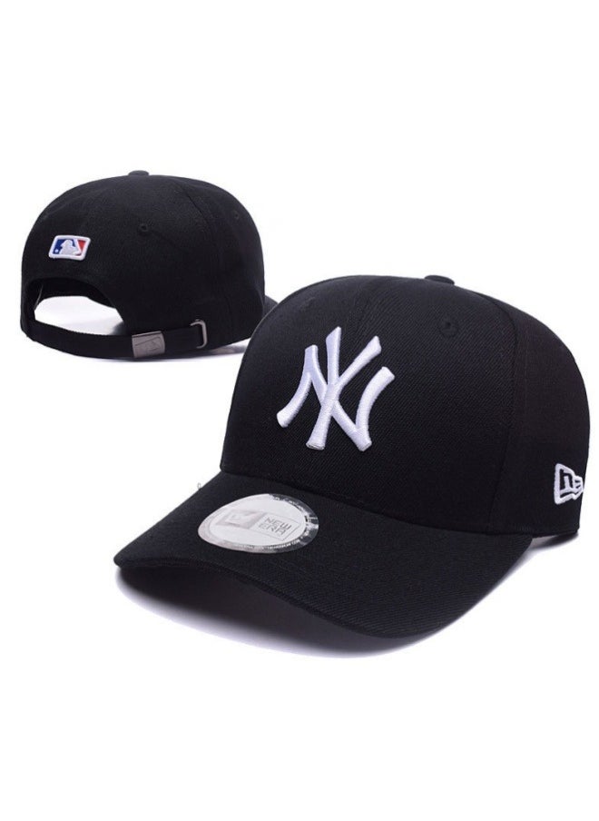 New Era MLB New York Yankees Fashion Sunshade Hat, Mesh Hat, Outdoor Men's and Women's Sports Duck Tongue Hat Black