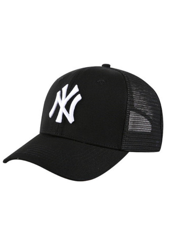 New Era MLB New York Yankees sun hat, mesh cap, outdoor men's and women's sports duckbill cap black