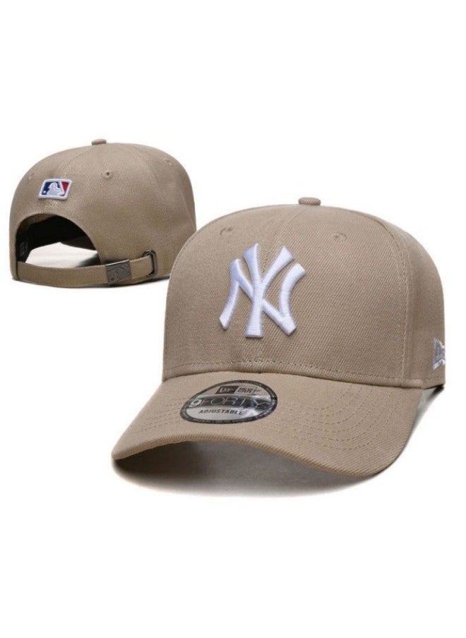 New Era MLB New York Yankees fashion sun hat, mesh hat, outdoor men's and women's sports duckbill hat brown