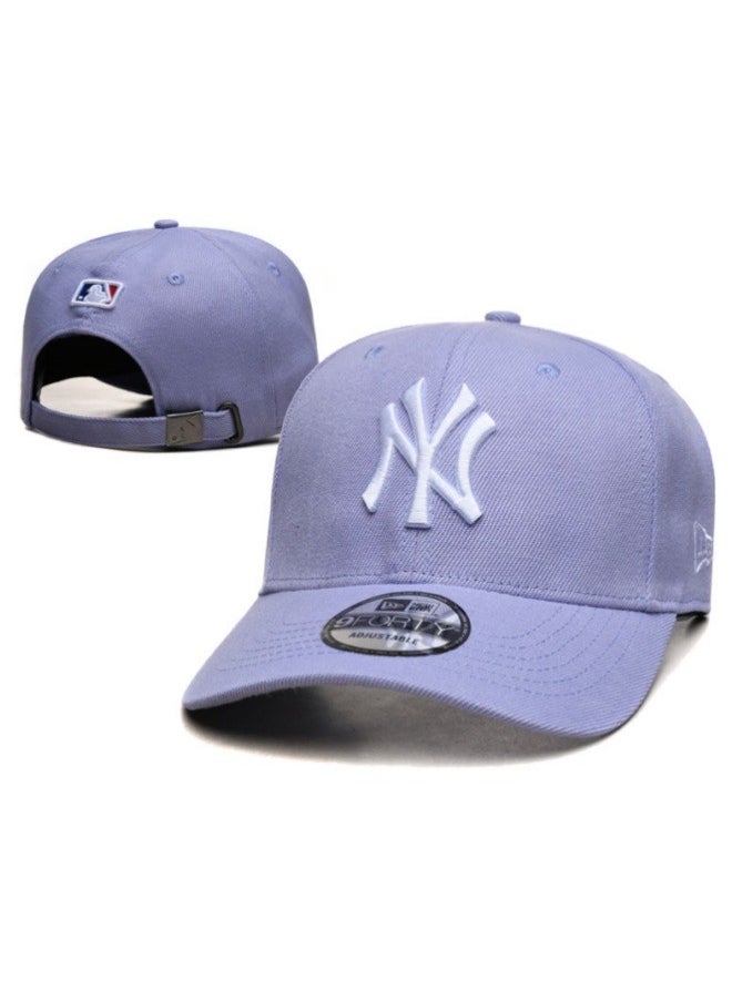 New Era MLB New York Yankees fashion sun hat, mesh hat, outdoor men's and women's sports duckbill hat light purple