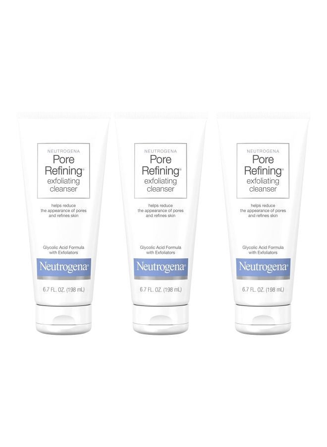 3-Piece Pore Refining Exfoliating Cleanser Set 6.7Fluid Ounce