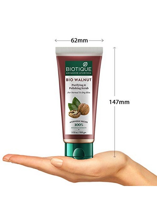 Biotique Bio Walnut Purifying and Polishing Scrub For Normal To Dry Skin, 100G