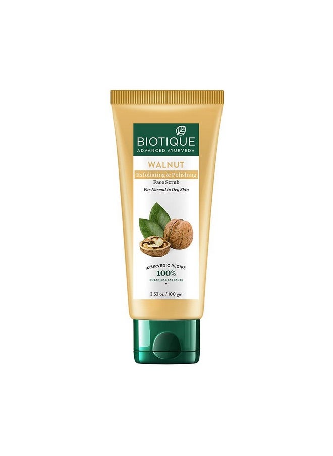 Biotique Bio Walnut Purifying and Polishing Scrub For Normal To Dry Skin, 100G