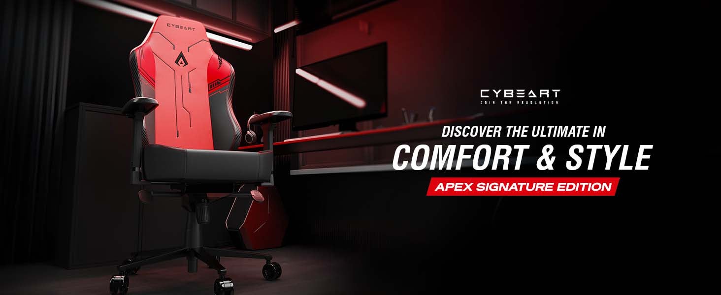 Apex Series - Apex Signature Edition Gaming/Office Chair | 4D Armrest | Inbuilt Lumbar Support | Supreme PU Leather, Ergonomic, Recline And Tilt With 5 Year Warranty