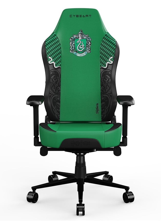 Slytherin Gaming/Office Chair - Harry Potter | 4D Armrest | Inbuilt Lumbar Support | Supreme PU Leather, Ergonomic, Recline And Tilt With 5 Year Warranty