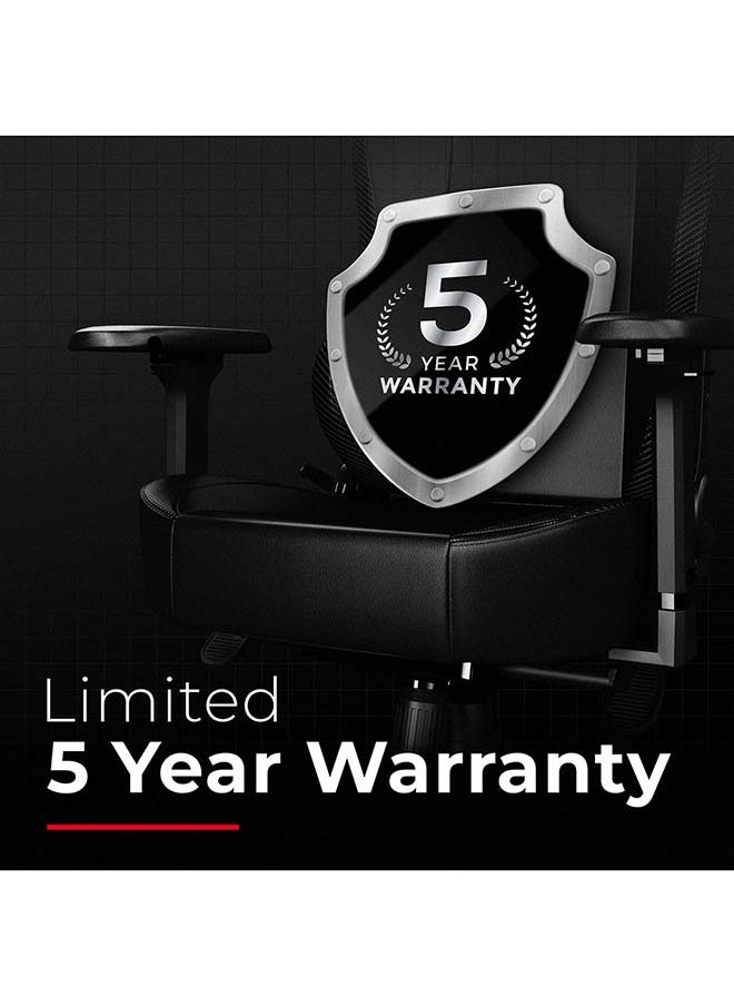 Ghost (Black) Gaming/Office Chair | 4D Armrest | Inbuilt Lumbar Support | Supreme PU Leather, Ergonomic, Recline And Tilt With 5 Year Warranty