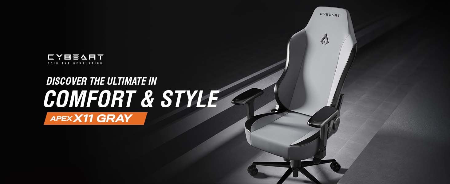 X11 Gray Gaming/Office Chair | 4D Armrest | Inbuilt Lumbar Support | Supreme PU Leather, Ergonomic, Recline And Tilt With 5 Year Warranty