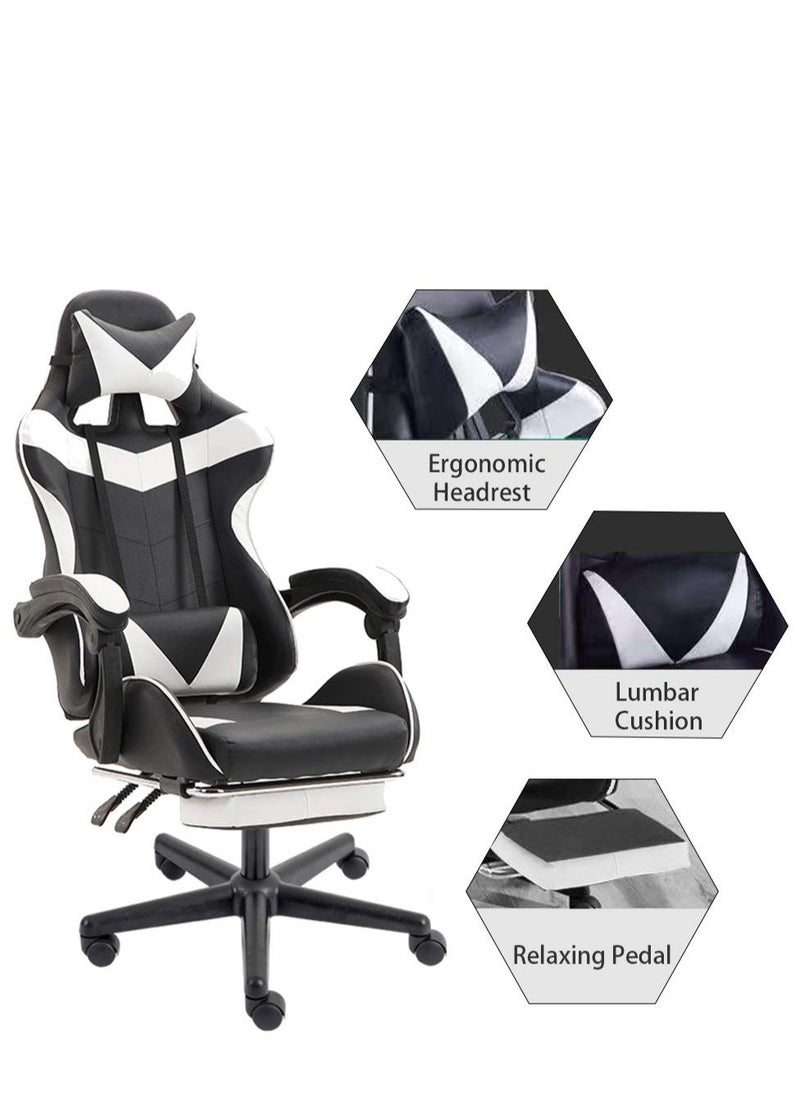 Gaming Chair Racing Style Office Chair Durable Leather Seat 360° Upto 120 Kg