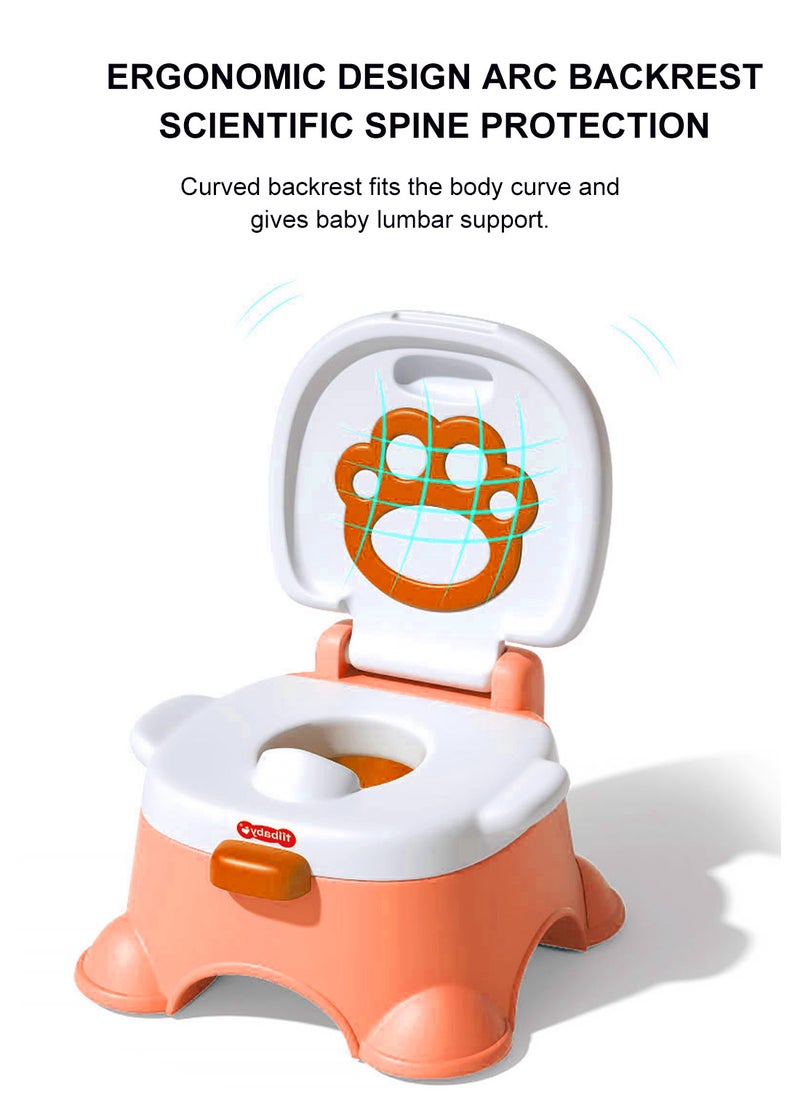 Baby Potty Seat, Portable Training Tollet Chair, Toddlers Kids Potty Chair With High Back Support