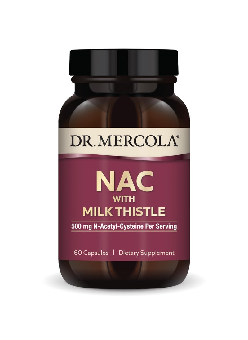 Nac with milk thistle 500 mg n-acetyl-cysteine per serving, 60 capsules | dietary supplement