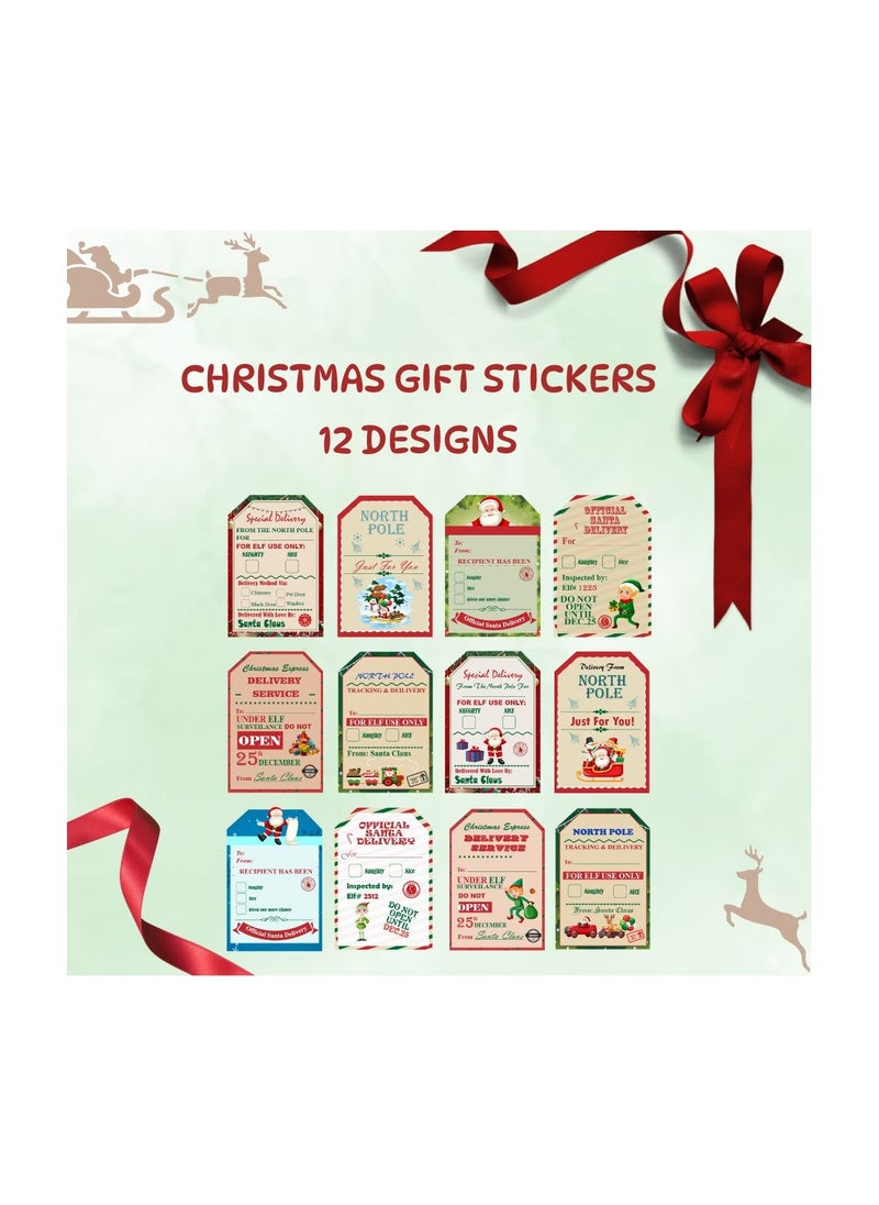 Christmas Vinyl Stickers–Festive Holiday Stickers For Party Favors And Holiday Gifts-Perfect For Decorate Gifts,Wrapping