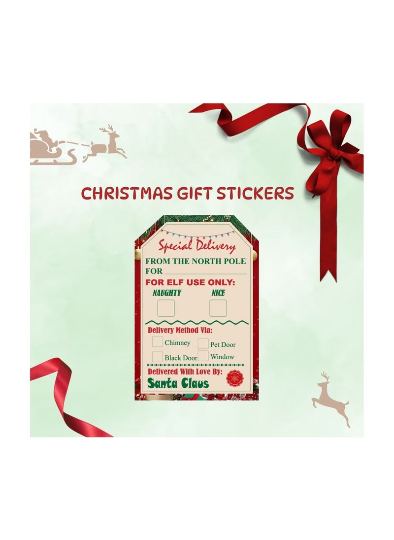 Christmas Vinyl Stickers–Festive Holiday Stickers For Party Favors And Holiday Gifts-Perfect For Decorate Gifts,Wrapping