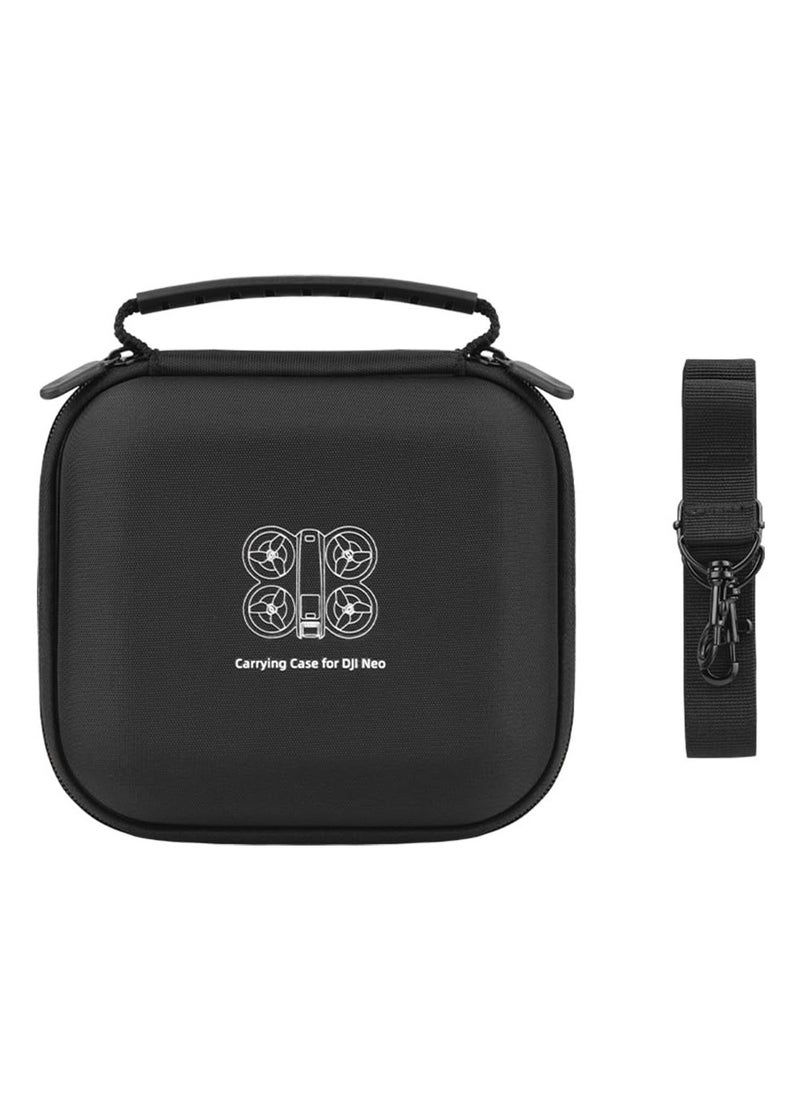 Carrying Case for DJI Neo Portable PU Leather Small Shoulder Bag for DJI Neo Drone and Batteries Accessories (Black)