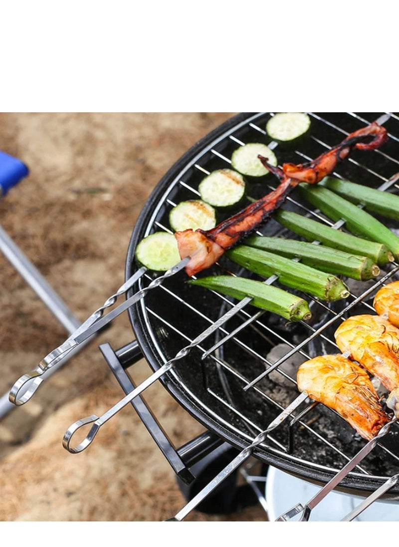 Stainless-steel BBQ Grill Tool Set with Spatula Fork Tongs Brush Skewers Barbecue Grilling Utensil Camping Outdoor Cooking Tool Set 20PC