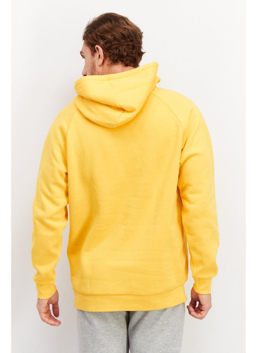 Men Sportswear Fit Long Sleeves Training Hoodie, Yellow Combo