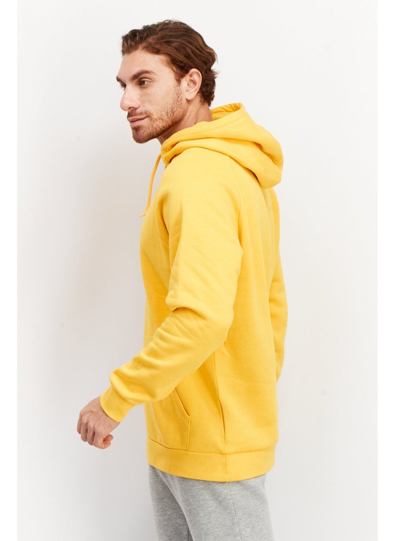 Men Sportswear Fit Long Sleeves Training Hoodie, Yellow Combo