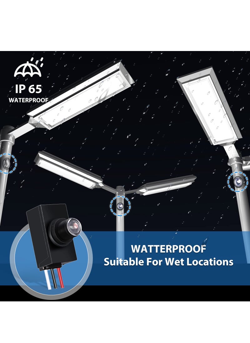 Outdoor Photoelectric Light Sensor for Dusk to Dawn Control 120-277V Hardwired Switch for Most Lamp Fixtures