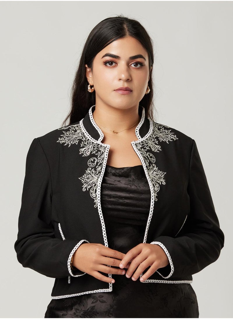 Crop Embroidery jacket