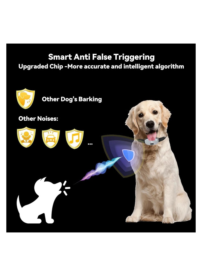 Dog Bark Collar, Automatic Anti Barking Collar with 8 Adjustable Sensitivity, Smart Collar, Effective 0-8 Levels of Vibration Shock Beep Modes, for Medium Large Dogs, Waterproof and Rechargeable