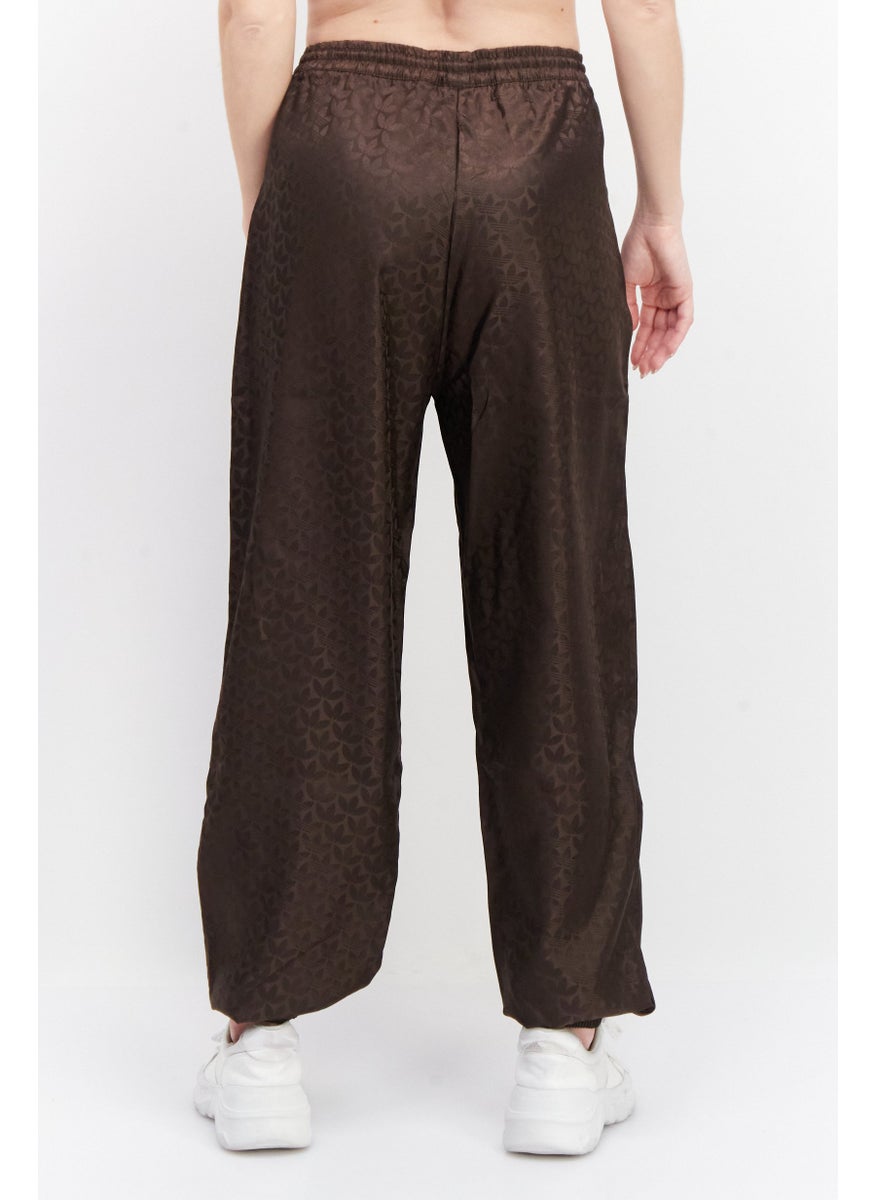 Women Loose Fit Track Pants, Brown