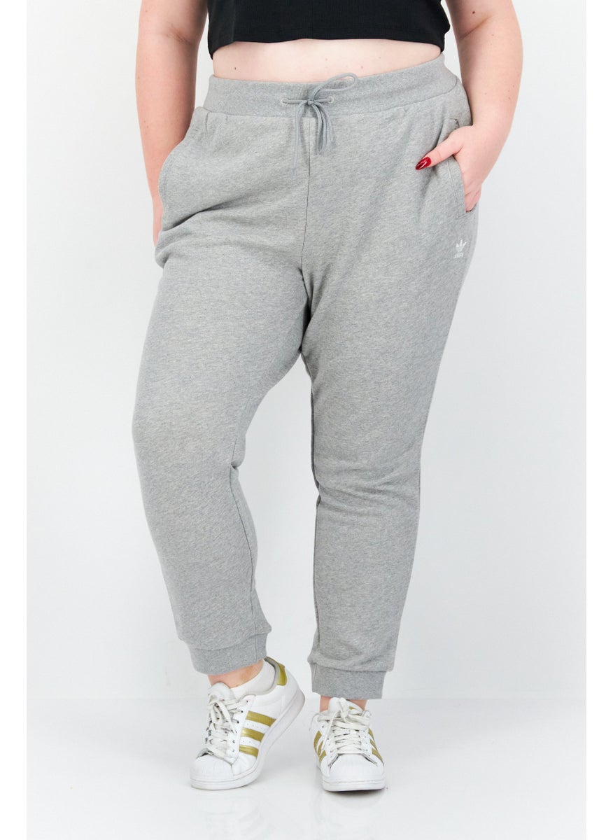 Women Plus Size Drawstring Jogger Pants, Grey