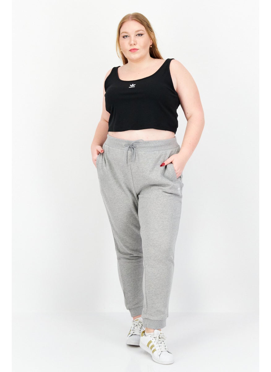 Women Plus Size Drawstring Jogger Pants, Grey