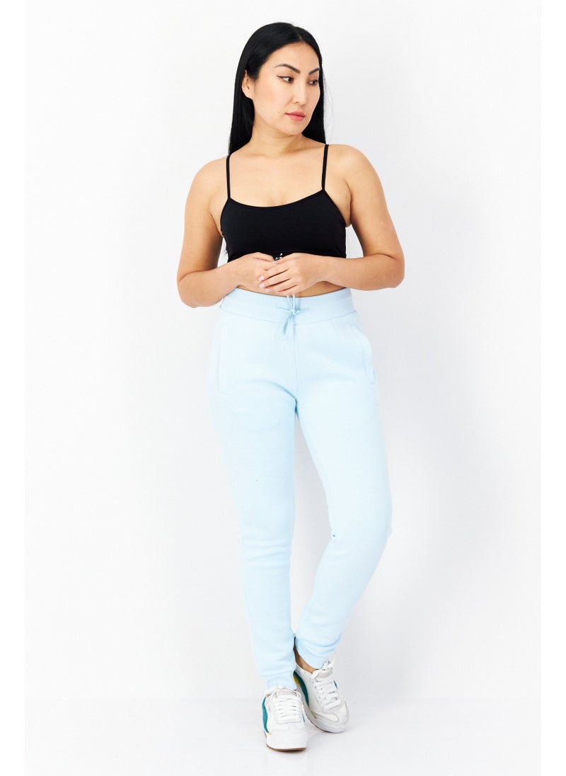 Women Sportswear Fit Running Sweatpants, Light Blue