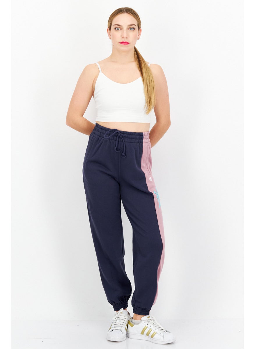 Women Sportswear Fit Training Sweatpants, Navy/Pink