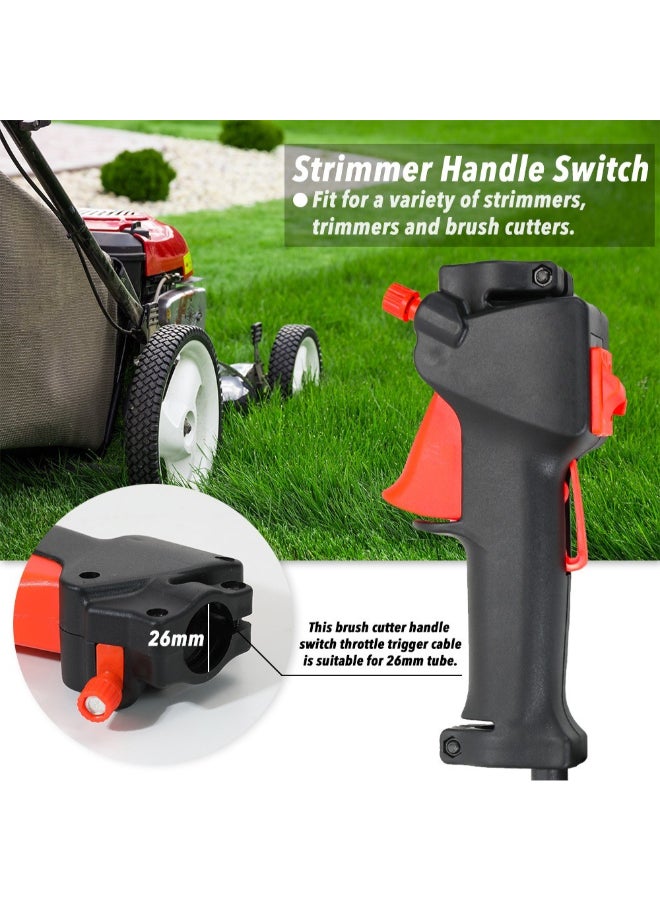 Lawn Mower Trimmer Brush Cutter Switch Handle Black/Red