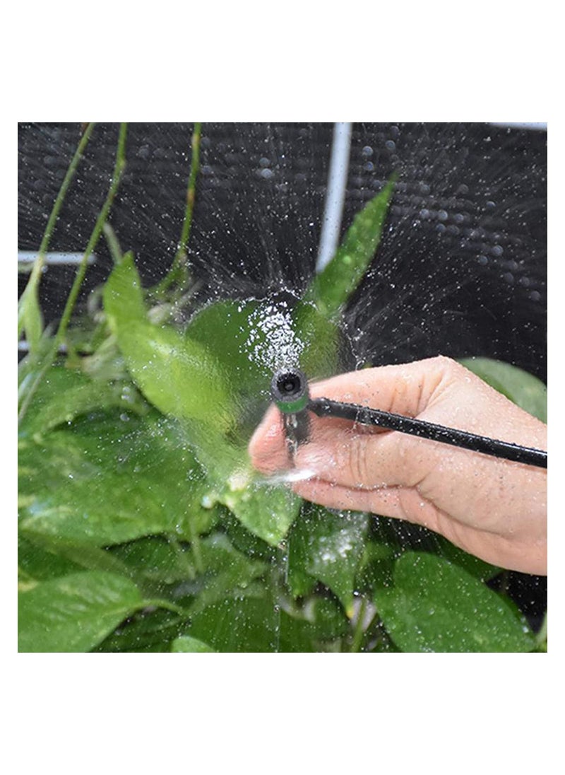 Irrigation Drippers Drip Emitters, 50Pcs 360 Degree Adjustable Fits 1/4 Tube, for Water Flow System