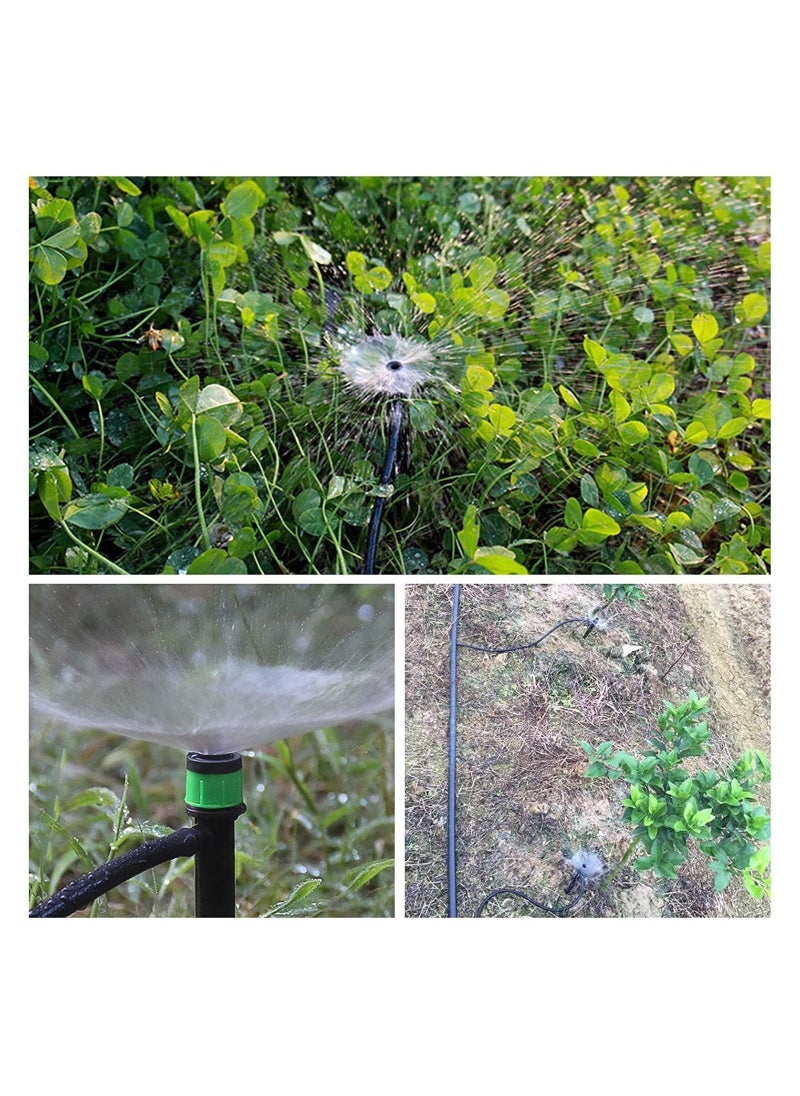 Irrigation Drippers Drip Emitters, 50Pcs 360 Degree Adjustable Fits 1/4 Tube, for Water Flow System