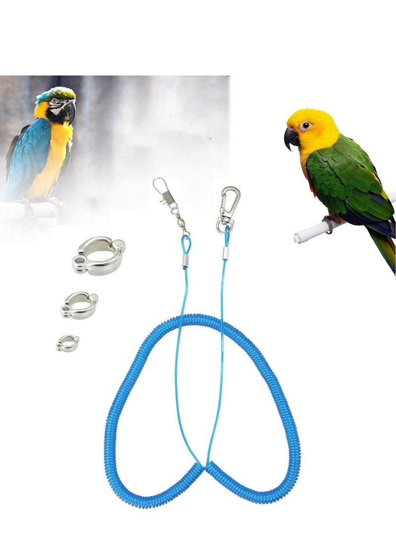 Parrot Flying Rope, Bird Harness Anti Bite Bird Aviator Training Rope 6m Parrot Bird Harness Leash Rope Pet Supplies for Macaw African Greys Parakeet, With 3 Parrot Foot Rings