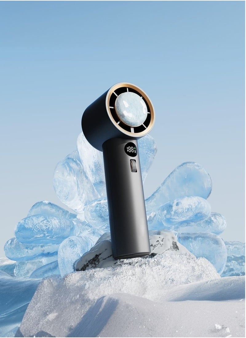 WORTHIT' Portable Turbo Fan - 101 Speeds, 3600mAh Rechargeable with Ice Cooler. Powerful Pocket Fan for Camping & Outdoor, for Both Women and Men.