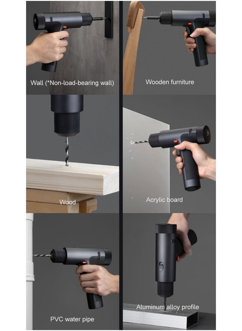 Smart Brushless Electric Drill with Smart Screen Display for Home DIY and Multi-Function Screwdriver Power Tool