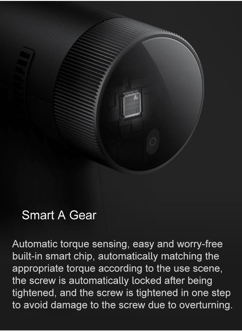 Smart Brushless Electric Drill with Smart Screen Display for Home DIY and Multi-Function Screwdriver Power Tool