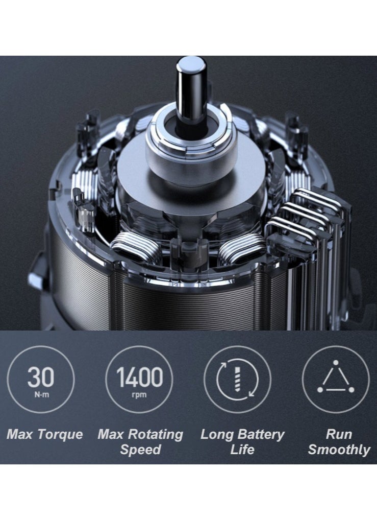 Smart Brushless Electric Drill with Smart Screen Display for Home DIY and Multi-Function Screwdriver Power Tool