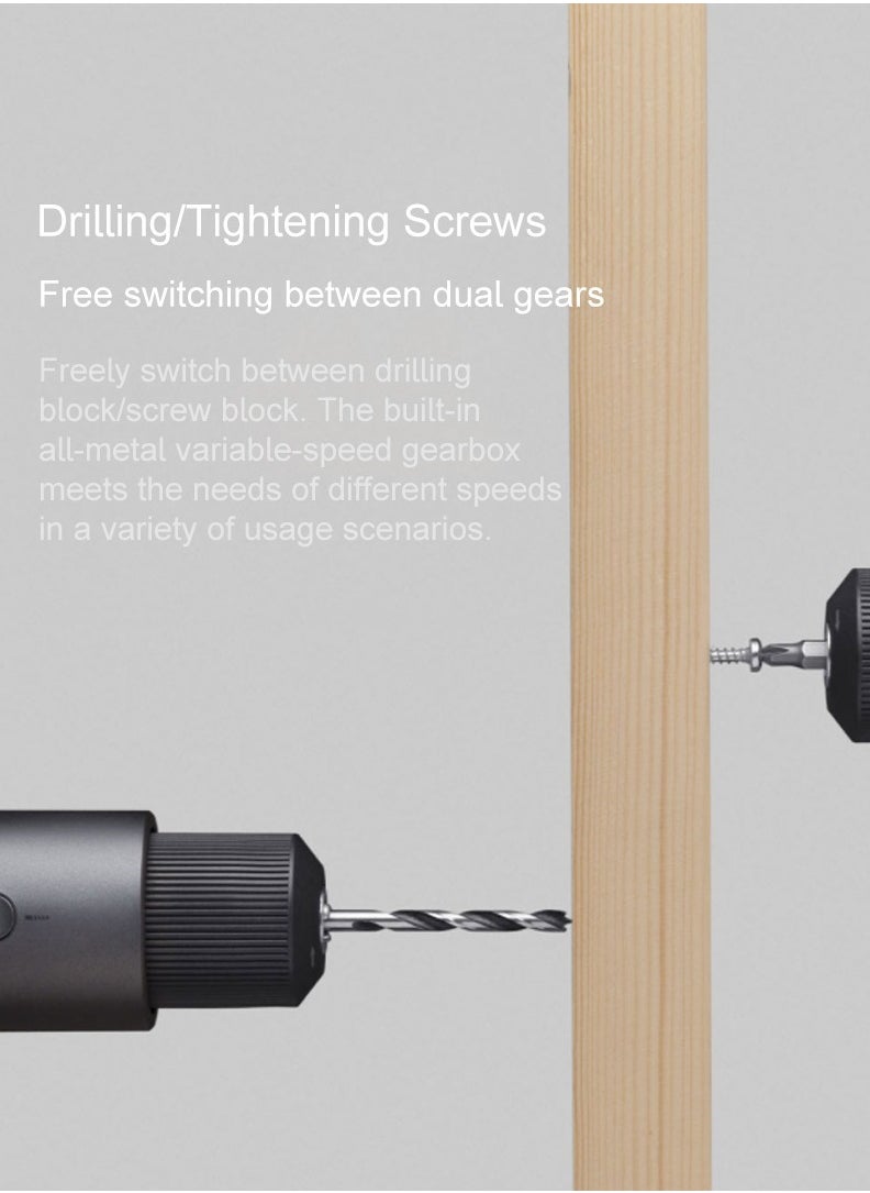 Smart Brushless Electric Drill with Smart Screen Display for Home DIY and Multi-Function Screwdriver Power Tool