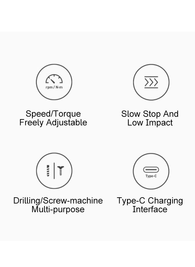 Smart Brushless Electric Drill with Smart Screen Display for Home DIY and Multi-Function Screwdriver Power Tool