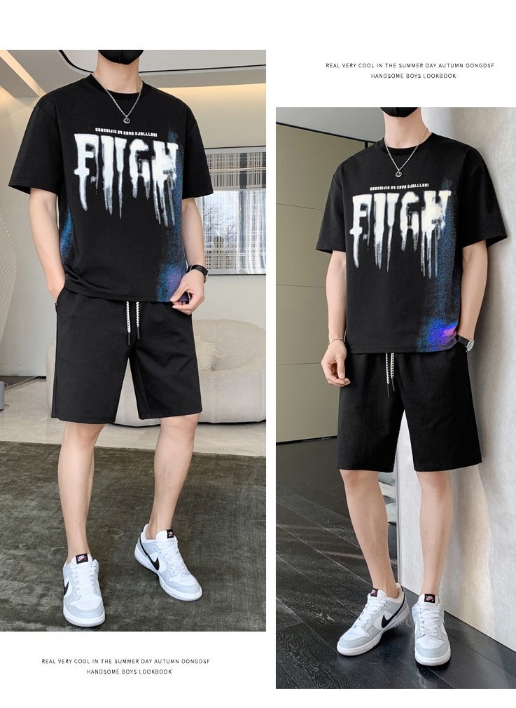 2024 New Short Sleeved T-shirt Casual Sports Set