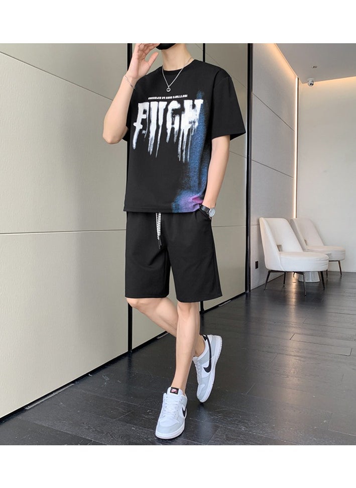 2024 New Short Sleeved T-shirt Casual Sports Set