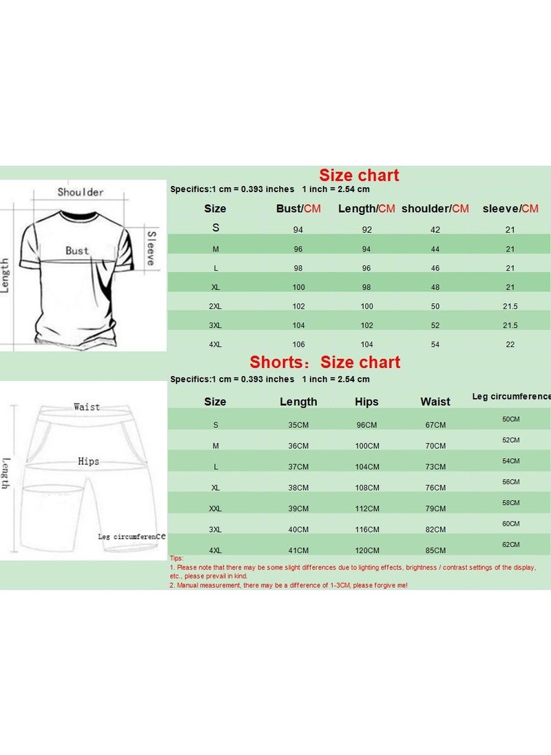 2024 New Short Sleeved T-shirt Casual Sports Set