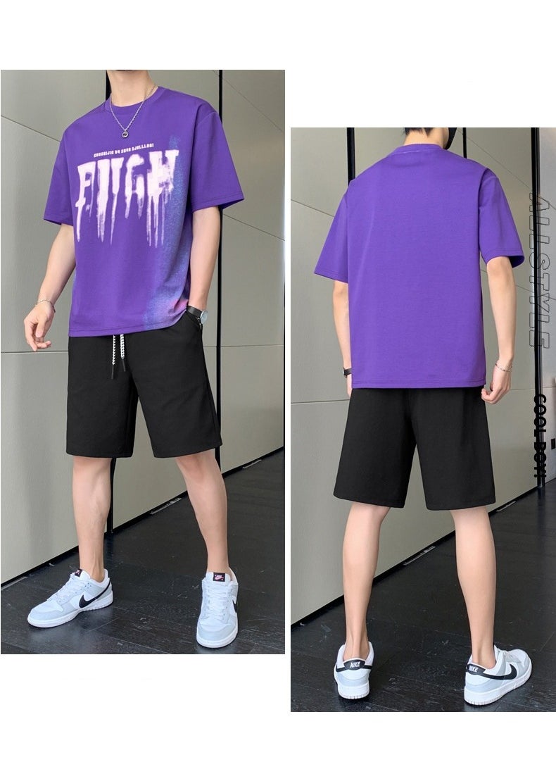 2024 New Short Sleeved T-shirt Casual Sports Set