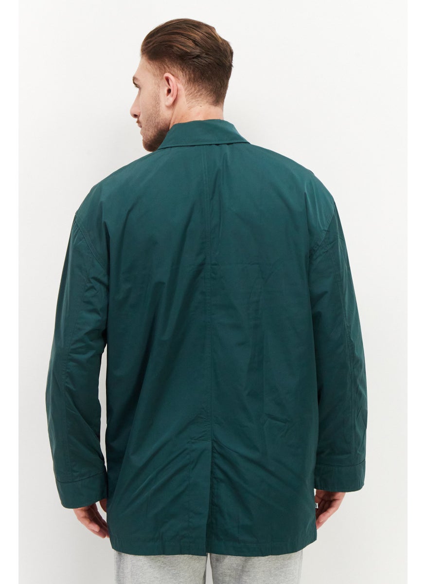 Men Sportswear Fit Long Sleeve Outdoor Jacket , Dark Green