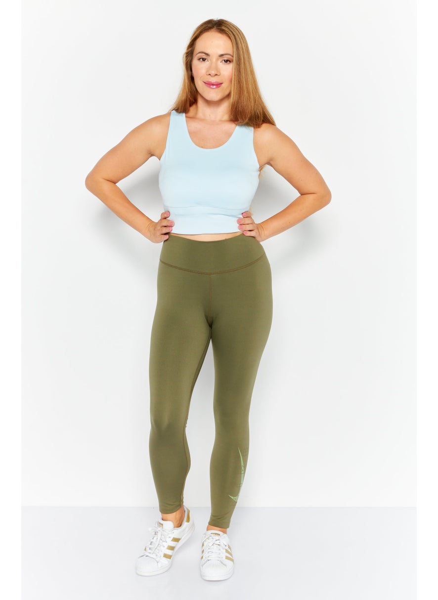 Women Sportswear Fit Training Leggings, Olive